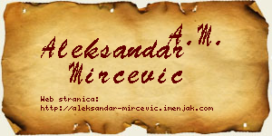 Aleksandar Mirčević vizit kartica